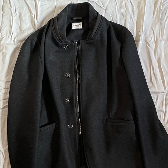 ARMANI (Collezioni) Black Bomber Jacket (USA:42, EU:52) - Picture 2 of 5
